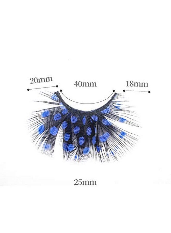 Dorisue Mermaid Party Lashes Anime lashes Blue Eyelashes Dark Blue colored Cosplay blue vessel lashes 3d False Eyelashes Extension for Women Girls Night show Costume lashes for woman - Image 3