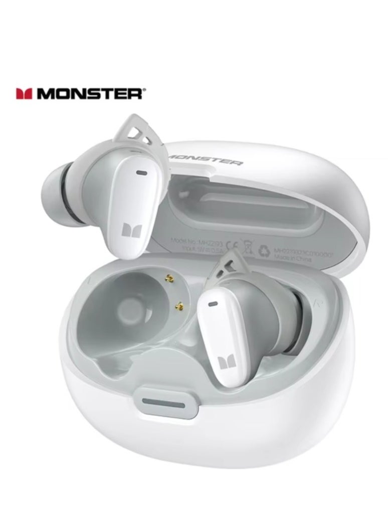 Monster N-Lite 206 Wireless Earbuds Bluetooth 5.4 in Ear Headphones, Bluetooth Ear Buds Built-in Microphone, Touch Control, Comfortable Fit, USB-C Fast Charging, IPX6 Waterproof, 25H Playtime  - Image 1