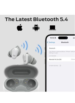 Monster N-Lite 206 Wireless Earbuds Bluetooth 5.4 in Ear Headphones, Bluetooth Ear Buds Built-in Microphone, Touch Control, Comfortable Fit, USB-C Fast Charging, IPX6 Waterproof, 25H Playtime  - Image 5