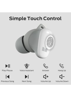 Monster N-Lite 206 Wireless Earbuds Bluetooth 5.4 in Ear Headphones, Bluetooth Ear Buds Built-in Microphone, Touch Control, Comfortable Fit, USB-C Fast Charging, IPX6 Waterproof, 25H Playtime  - Image 4