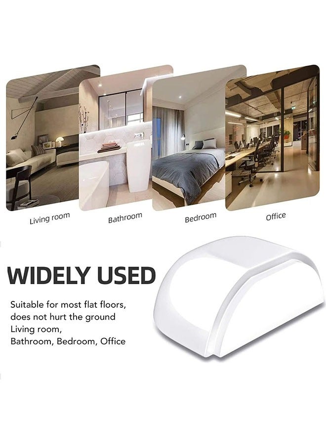 4 Pcs Floor Door Stopper, No Drill Shower Door Stopper, Self Adhesive Door Stoppers Wall Protectorl Buffer for Protection of Wall and Furniture