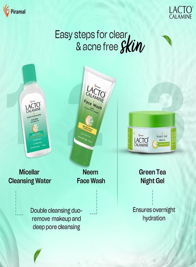 Lacto Calamine Micellar Water Make Up Remover Liquid | 100ml each - Pack of 2 | Aloe Vera, Green Tea & Niacinamide |Cleansing Water For Face That Removes Make-Up, Excess Oil & Impurities |Alcohol Free - Image 5