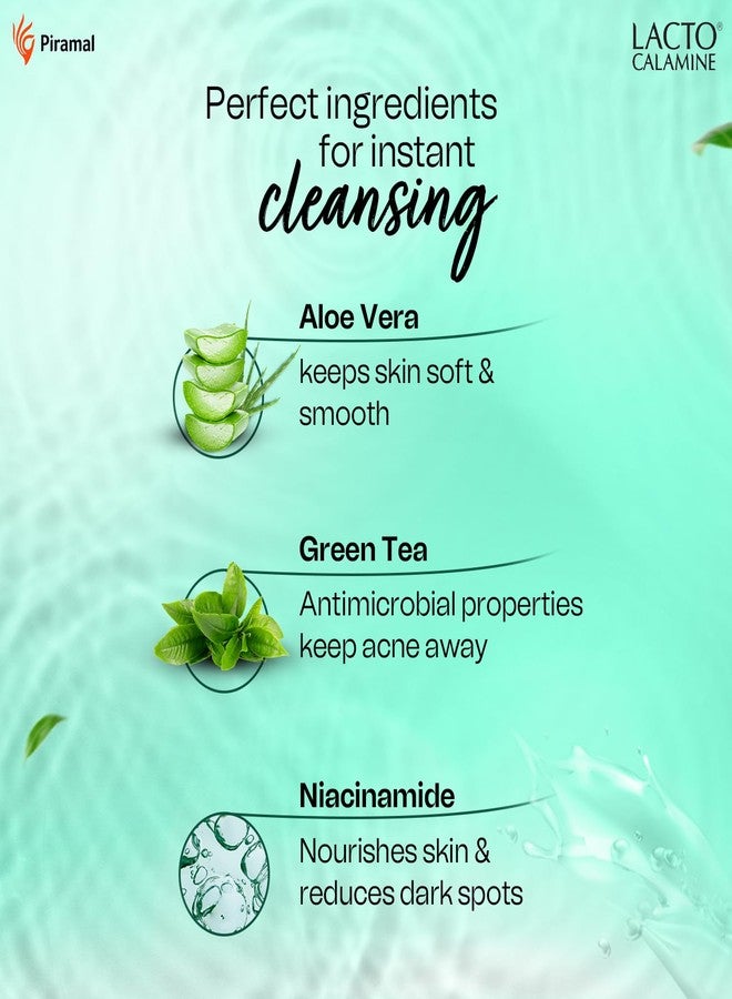 Lacto Calamine Micellar Water Make Up Remover Liquid | 100ml each - Pack of 2 | Aloe Vera, Green Tea & Niacinamide |Cleansing Water For Face That Removes Make-Up, Excess Oil & Impurities |Alcohol Free - Image 4