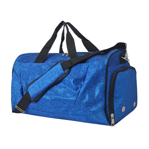 NGIL Glitter Cheers Sports Gym Duffel with Shoe Compartment and Small Carry on Travel Tote Bags for Women Gym bag Overnight bags for Women Cheer Bag GlitterRoyal - Image 1