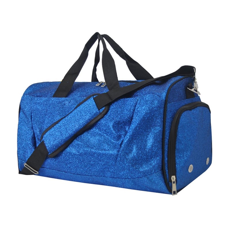 NGIL Glitter Cheers Sports Gym Duffel with Shoe Compartment and Small Carry on Travel Tote Bags for Women Gym bag Overnight bags for Women Cheer Bag GlitterRoyal - Image 2