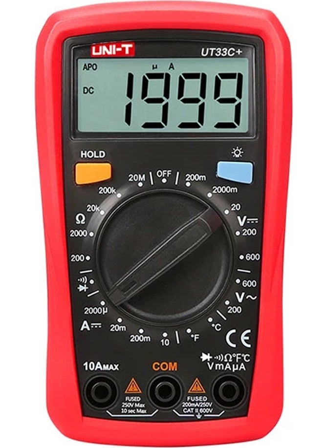 UniT - Ut 33C+ Plus Digital Multimeter Measuring Instrument 600V - Image 1