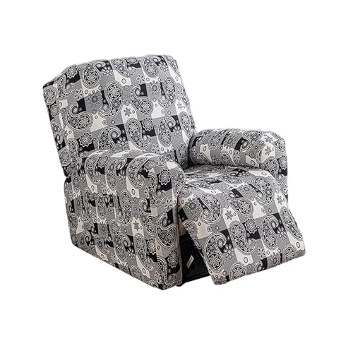 NILUOH Recliner Covers 4 Pieces Stretch Lazy Boy Recliner Chair Covers That Stay in Place Covers for Electric Power Lift Reclining Chair Washable Furniture Protector for Pet Kids Living Room - Image 1