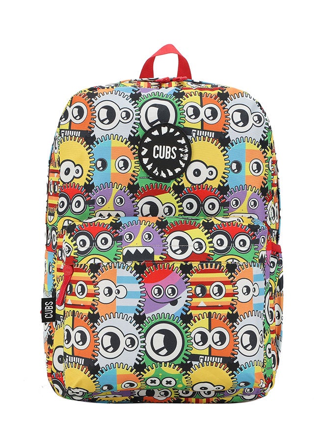 CUBS Eyes Print Waterproof Kids 28L Backpack with zip closure Ideal for 6-12 years age group, Compatible with 15" Laptop - Image 1
