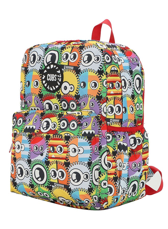 CUBS Eyes Print Waterproof Kids 28L Backpack with zip closure Ideal for 6-12 years age group, Compatible with 15" Laptop - Image 2