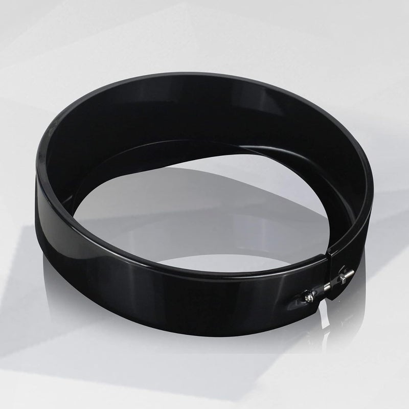 NTHREEAUTO 7" Headlight Visor Trim Ring Gloss Black Motorcycle Headlamp Frenched Rings Decorate Accessories Compatible with Harley Road King Electra Glide Heritage Softail Touring (Gloss Black) - Image 5