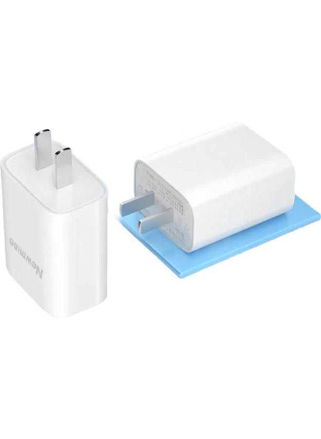 Newmine Type-C Charging Kit, 2 Meters, Charger For Android Phones 5V/2A Power Adapter, Compatible With Phones, Earphones, And Watches, Charging Head, White - Image 1