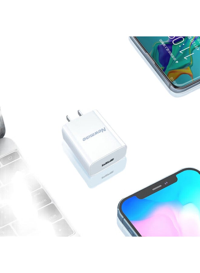 Newmine Type-C Charging Kit, 2 Meters, Charger For Android Phones 5V/2A Power Adapter, Compatible With Phones, Earphones, And Watches, Charging Head, White - Image 3
