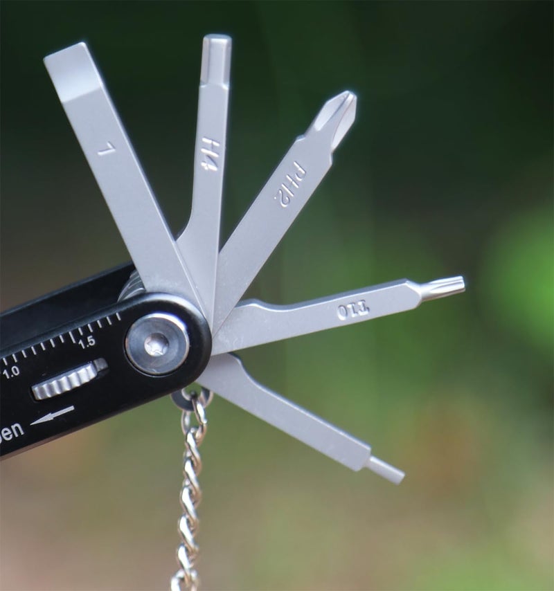 Rigdance Folding Tool Set with Screwdrivers and Hex Key Wrenches, 10-in-1 Photography Household Automobile Repair Multi-tool with Locking System (Black) - Image 5