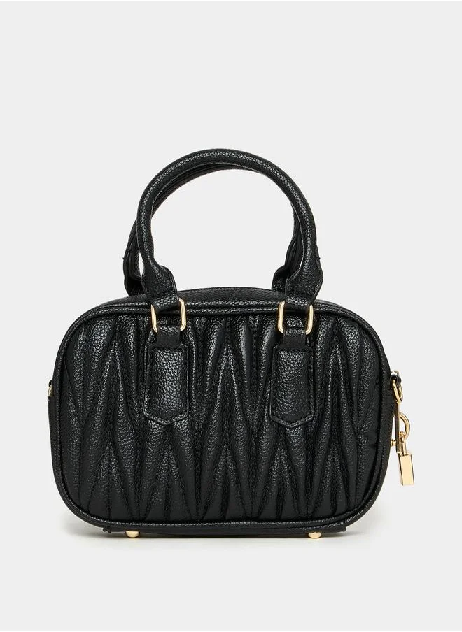 ستايلي Quilted Pattern Handbag with Double Handle