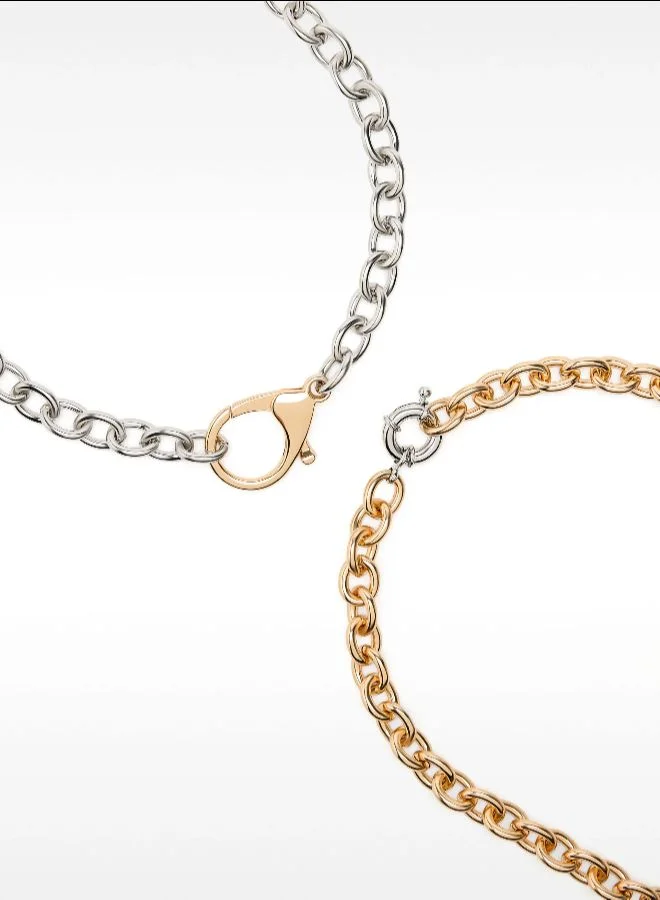 PARFOIS Set Of Necklaces With Bicolor