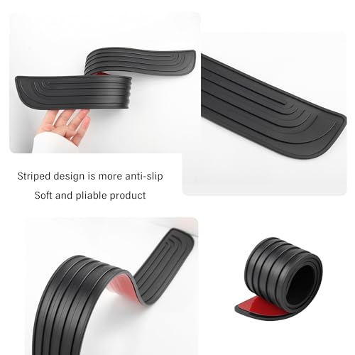 KIFIDAN 4PCS Car Door Sill Protector,Anti-Scratch & Waterproof Car Door Sills Scratch Protection,Universal Car Exterior Accessories Automotive Door Entry Guard for Car,Truck,SUV (Black, Width 1.57") - Image 5