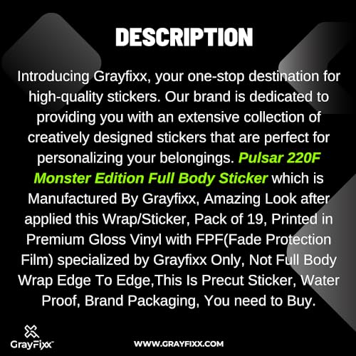 Grayfixx Pulsar 220F Full Body Graphics | Pulsar 220 Full Sticker - Image 4