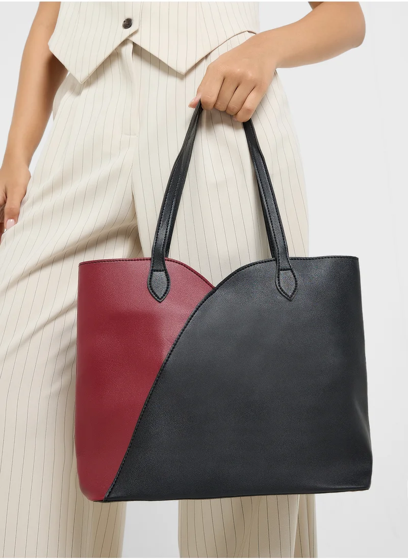 ELLA Color Block Tote Bag