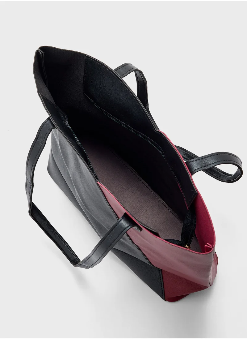 ELLA Color Block Tote Bag