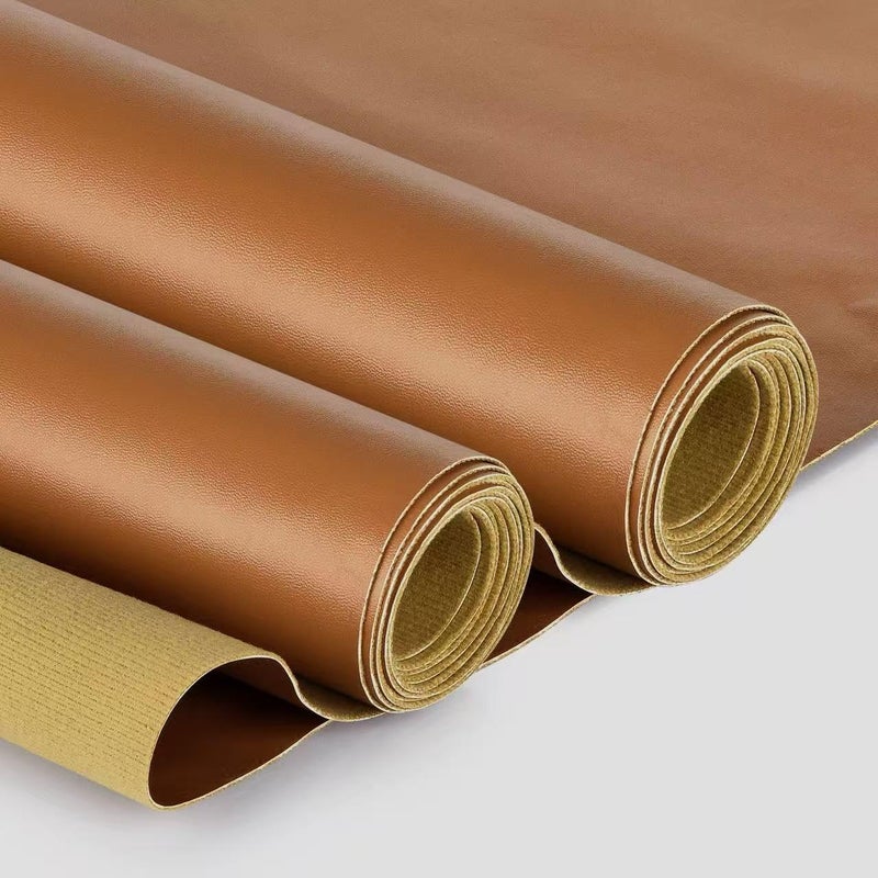Faux Leather 2 Yards Upholstery Leather 08mm Thick Marine Grade Vinyl 58 x 72Faux Leather Sheets Soft PU Faux Synthetic Leather Pleather Fabric Bulldog_Smooth Surface_Thin and Light Material