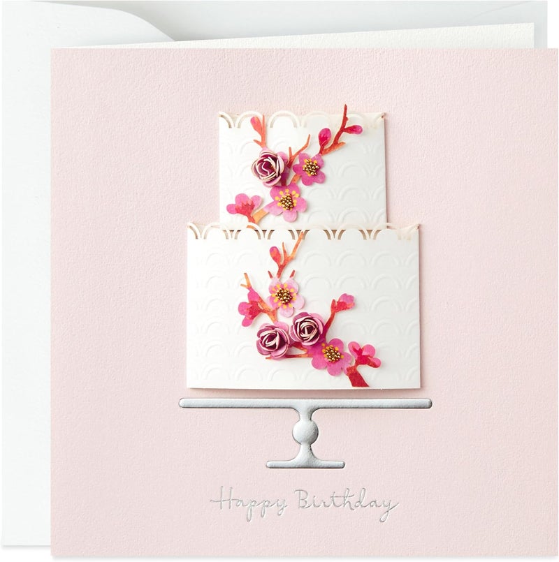 Hallmark Signature Birthday Card for Her with Cake Design - Image 1
