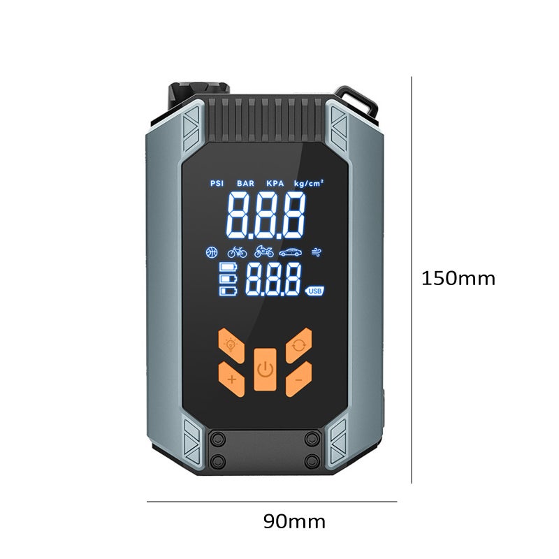 Tire Inflator Portable Air Compressor for Car Tires, 150PSI Cordless Air Pump Portable Bike Tire Pump with LCD Display Screen LED Lighting Intelligent Clip for Car, Motorcycle, Bicycle, Ball and More - Image 2