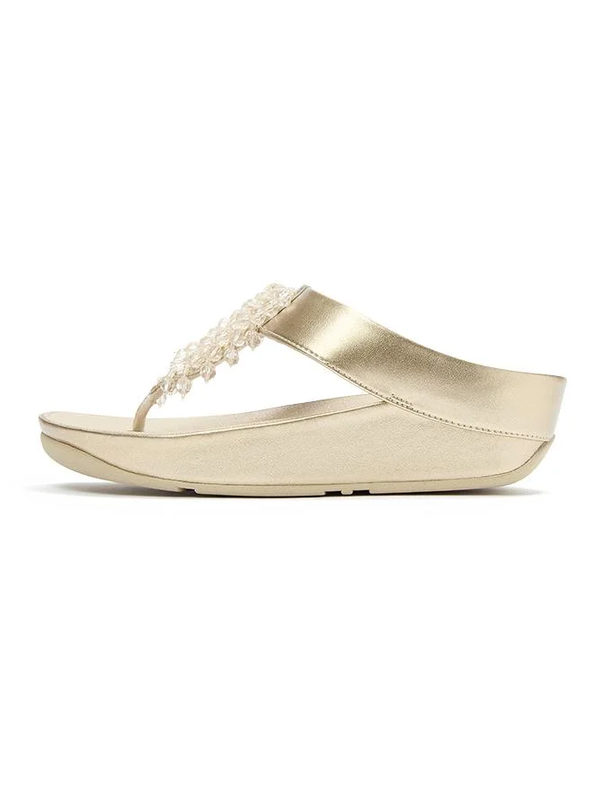 فيت فلوب RUMBA METALLIC BEADED TOE-POST SANDALS
