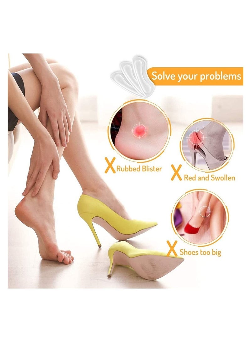 SYOSI Heel Cushion Inserts, Clear Heel Cushion Pad Stickers Liner Self Adhesive High Heel Silicone Non Slip Shoe Cushion Pads Stickers, Foot Care Protector for Women and Girls 10 Pairs - Image 2