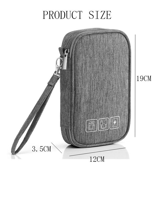 DUNISO Portable Digital Accessories Waterproof Storage Bag Electronic Organizer Pouch Bag for Data Cable Headphone Power Bank U Disk - Image 4