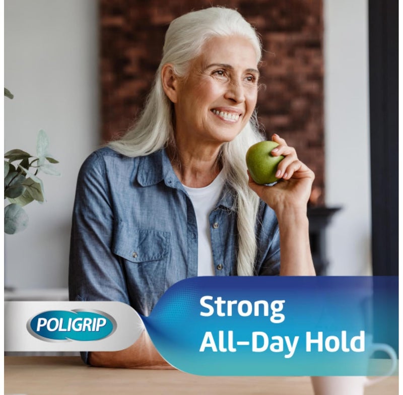 Poligrip Denture Fixative Adhesive Cream Ultra for strong allday hold of dentures 40g - Image 2