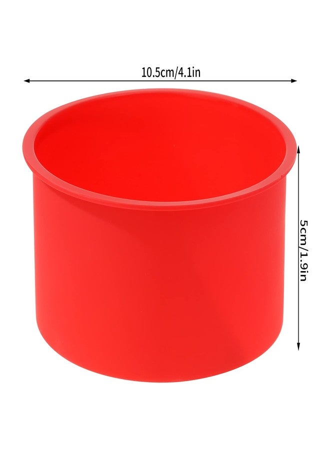 ميفنجدا قوالب كيك سيليكون من ميفينغدا، 12 قطعة، قوالب كيك دائرية مقاس 4 بوصة، صينية خبز غير لاصقة، قوالب كيك سيليكون للمطبخ للخبز (أحمر، أزرق، 4 بوصة) - Image 2