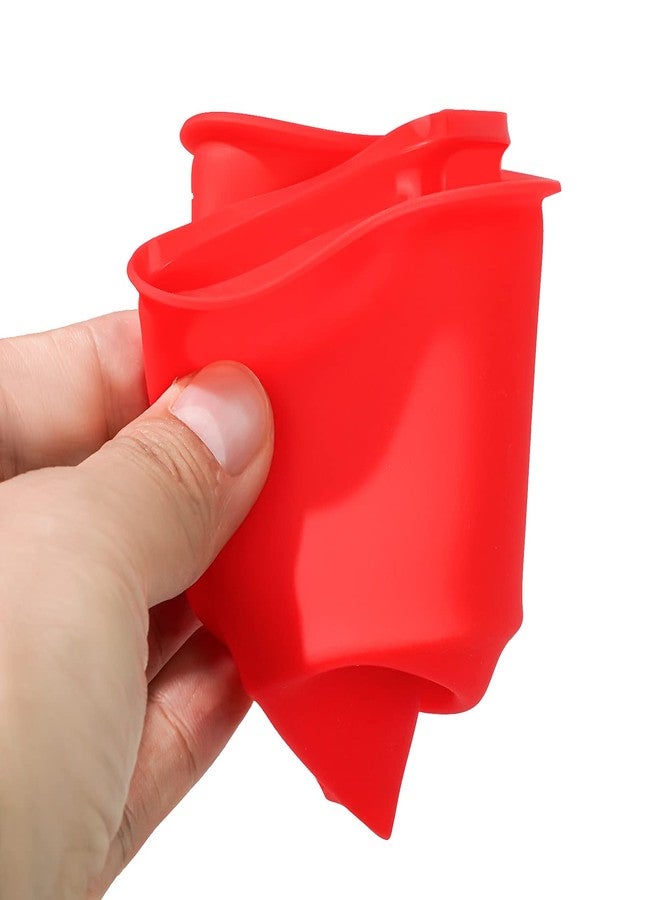 ميفنجدا قوالب كيك سيليكون من ميفينغدا، 12 قطعة، قوالب كيك دائرية مقاس 4 بوصة، صينية خبز غير لاصقة، قوالب كيك سيليكون للمطبخ للخبز (أحمر، أزرق، 4 بوصة) - Image 3