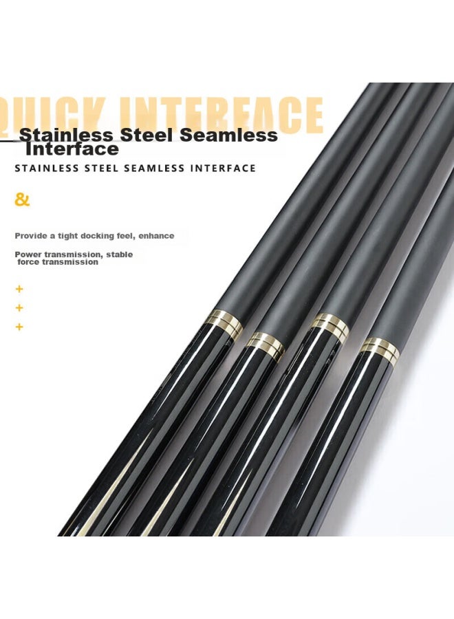 Livex Carbon Fiber Small Tip Cue, Chinese-Style Black 8, High-Tech Carbon 1/2 Pool Cue, Detachable Billiard Cue With Cue Case, Ts01 - Image 4