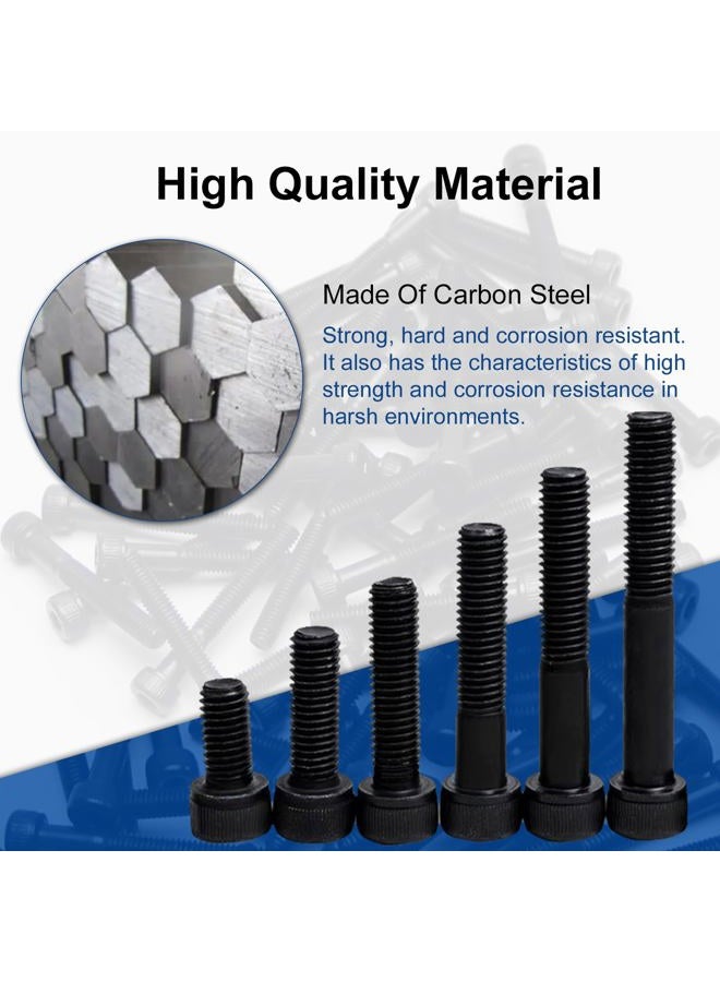 MroMax M3 x 30mm Carbon Steel Hex Socket Head Cap Screws Bolts Machine Screws Combine with Spring Washer and Plain Washers 50pcs - Image 4