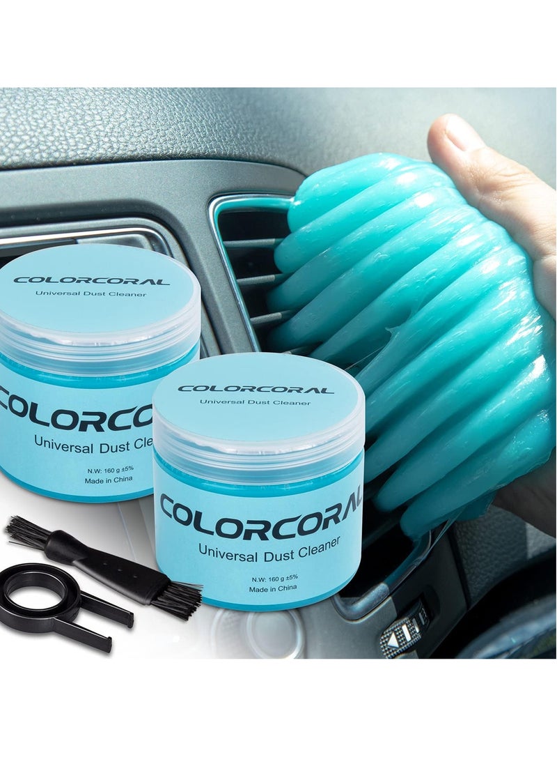 COLORCORAL - 2 Pack Car Cleaning Gel for Clean Reusable Car cleaning Putty Cleaner Car Putty Cleaner Dust Cleaning Gel Universal Dust Cleaner Car Cleaning Slime for Dust Cleaning mud Dust Removal - Image 1