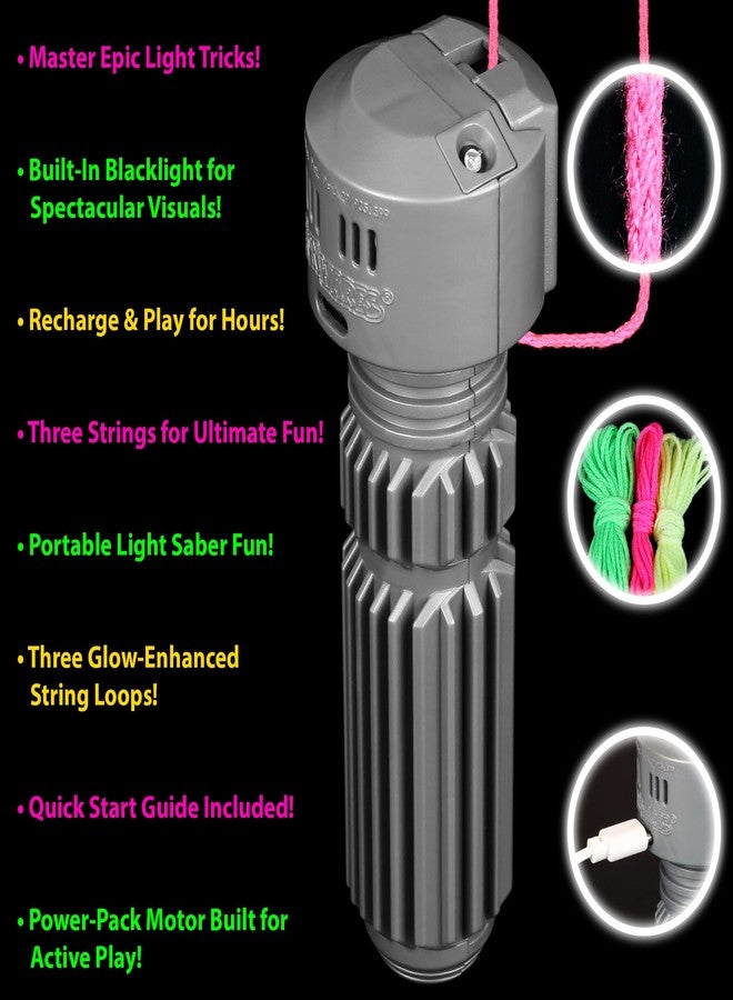 Funwares String Thing - Glowing String Toy with Built-in Blacklight for Stunning Visual Effects - Perfect for Kids, Teens, and Adults - Cool Gadget for Amazing Tricks and Endless Entertainment - Image 3