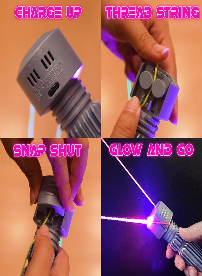 Funwares String Thing - Glowing String Toy with Built-in Blacklight for Stunning Visual Effects - Perfect for Kids, Teens, and Adults - Cool Gadget for Amazing Tricks and Endless Entertainment - Image 2