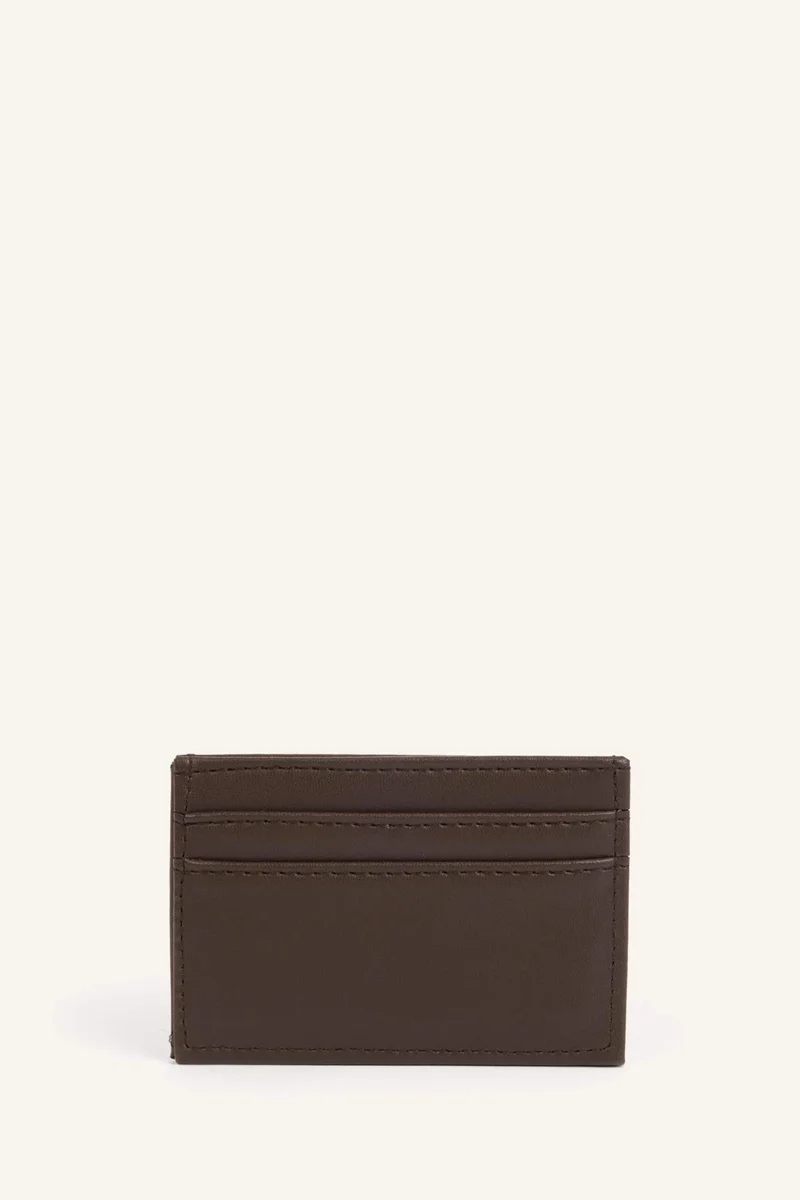 Defacto  Man Faux Leather Business Card Wallet for Men | Best Price UAE