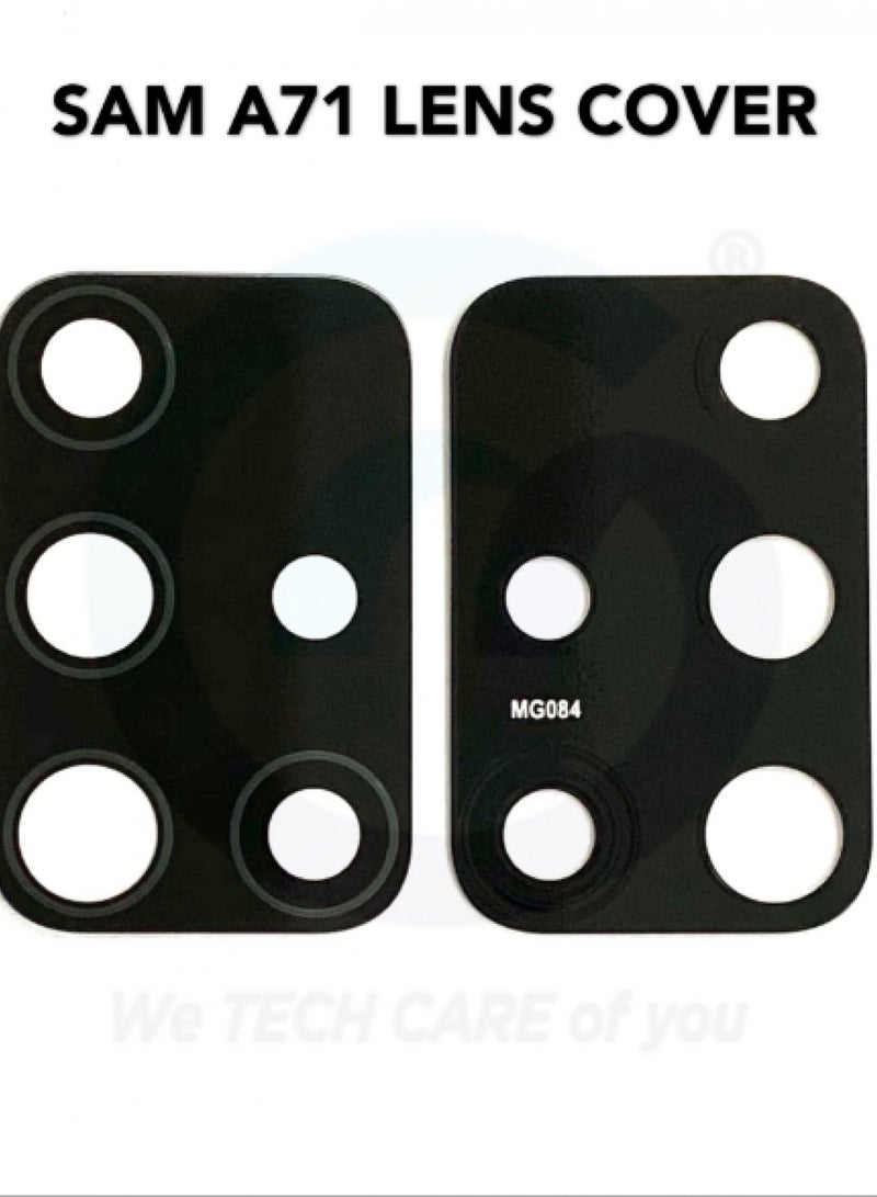Camera Lens Glass film for Samsung Galaxy A71 - Black  - Image 2