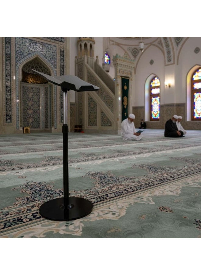 سندس حامل كتب مرن، حامل كتب قابل لتعديل الارتفاع، حامل مصحف، مع مشبك ورق للصفحات للمصحف وكتب الطبخ والكمبيوتر المحمول (بيج) - Image 2