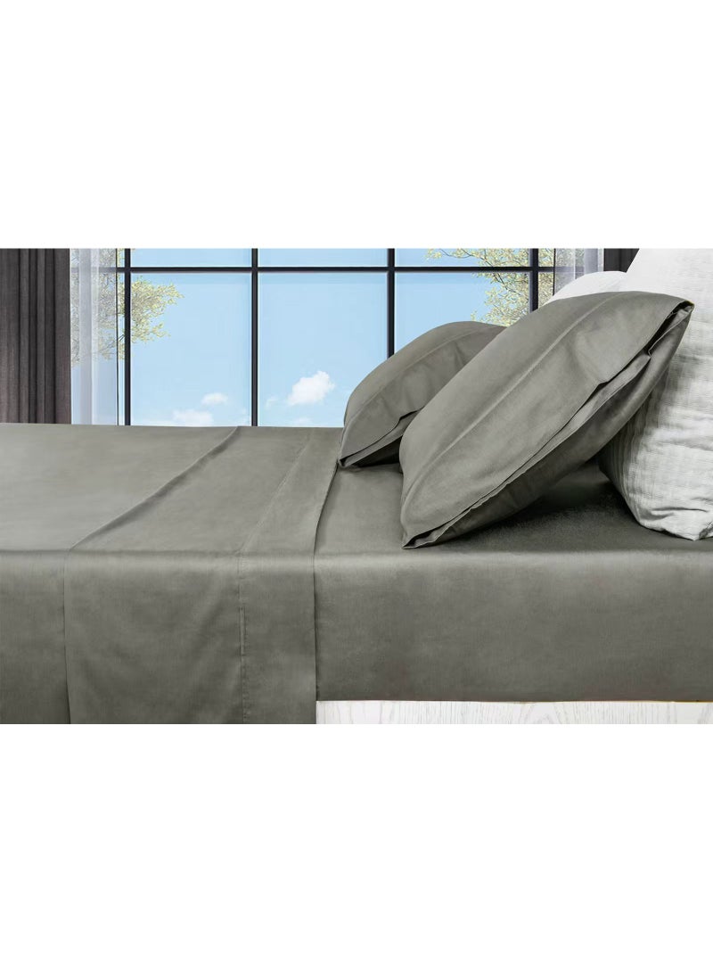 PHF Set of 2 Pillowcases, Soft and Breathable 100% Polyester, 2 x 50cm x 75cm, Dark Grey - Image 2