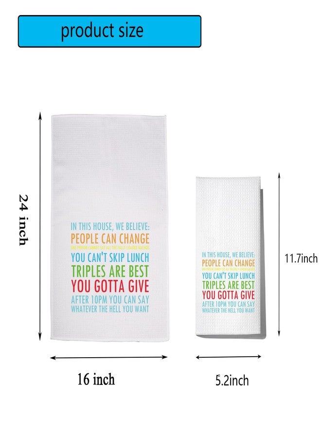 POFULL TV Show Inspired Gift ITYSL Fans Gift Sketch Comedy Lover Gift in This House We Believe Kitchen Towel Housewarming Gift (in This House) - Image 2