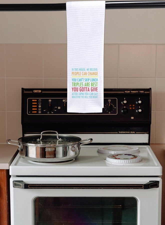 POFULL TV Show Inspired Gift ITYSL Fans Gift Sketch Comedy Lover Gift in This House We Believe Kitchen Towel Housewarming Gift (in This House) - Image 5
