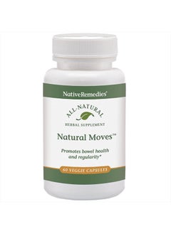 Native Remedies NativeRemedies Natural Moves - All Natural Herbal Supplement Promotes Bowel Health and Regularity as Related to Constipation - 60 Veggie Caps  - Image 1