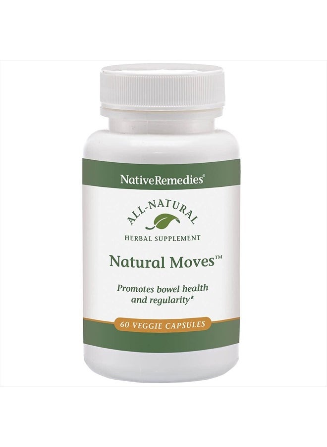 Native Remedies NativeRemedies Natural Moves - All Natural Herbal Supplement Promotes Bowel Health and Regularity as Related to Constipation - 60 Veggie Caps  - Image 1