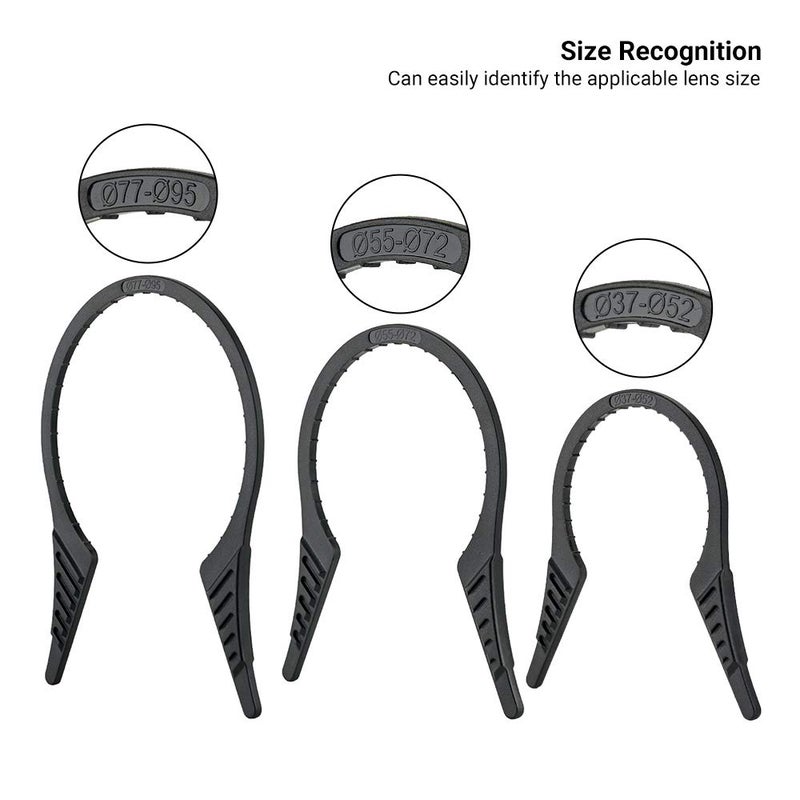 JJC 3 Packs Camera Lens Filter Wrench Kit, CPL UV ND Filter Removal Wrench Tool Set, Fit 37mm-52mm 55mm-72mm 77mm-95mm Lens Thread for Canon Nikon Sony Fujifilm Olympus Panasonic and Other Camera - Image 3