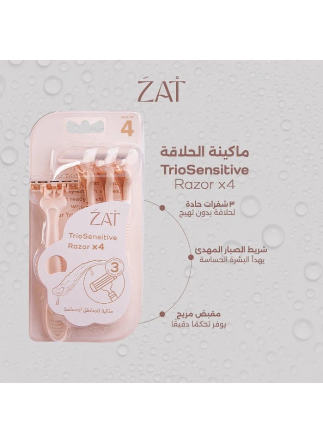 ZAT Shaving routine (  SoftSugar Cream 150 + Shaving Cream 150ML + Body butter 150 ML + Trio Razor )