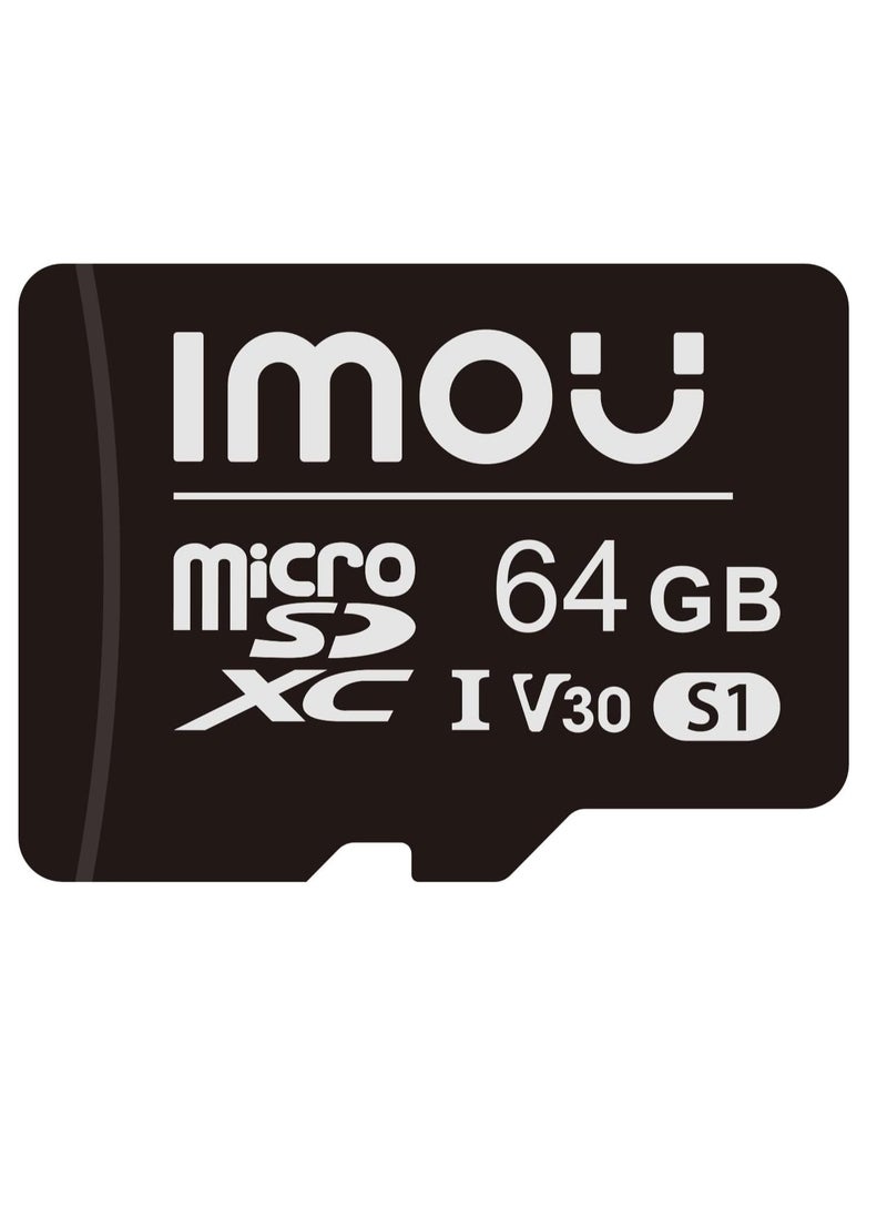 IMOU - 64GB Ultra Fast Speed Micro SDXC Memory Card Class 10 (U3/ V30/3D) TLC Nand Flash Card with Read Speed is 95MB/s and Write Speed is 38MB/s - Image 1