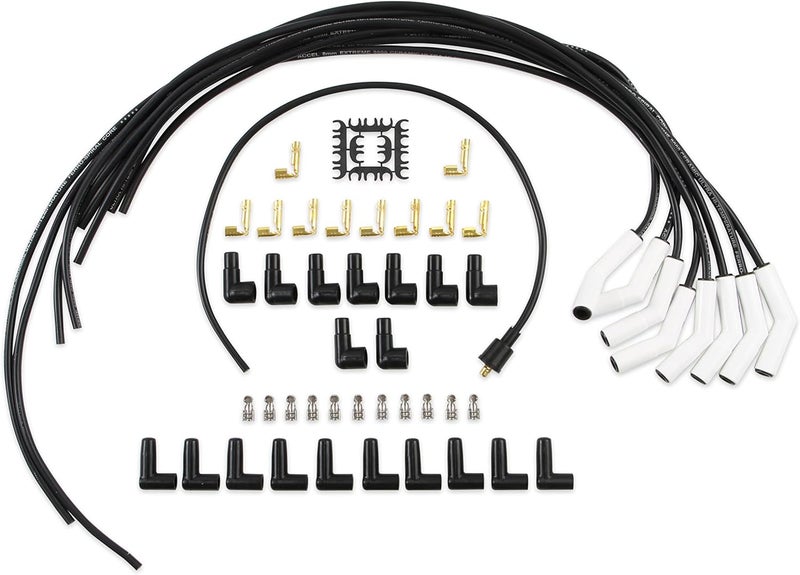 ACCEL 9002C Universal Spark Plug Ceramic 135 Boots Wire Kit, Black - Image 1