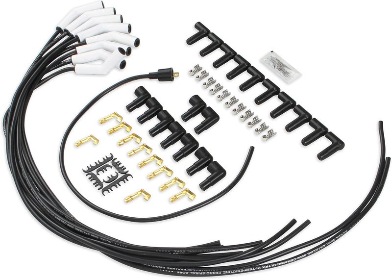 ACCEL 9002C Universal Spark Plug Ceramic 135 Boots Wire Kit, Black - Image 3